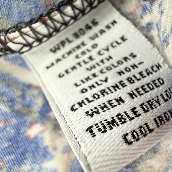 Style & Co Shift Dress Floral Red White Blue Black Large Stretchy Relaxed Fit - Picture 7 of 11